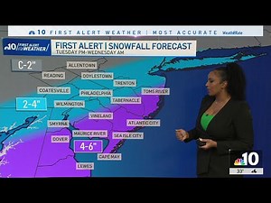 Snow to fall throughout the Philly region Tuesday into Wednesday