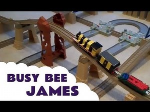 Large Thomas The Train Trackmaster Train Set With Busy Bee James