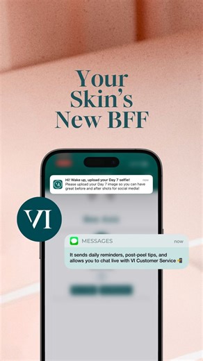 VI Peel & VI Derm on Instagram: "Have you heard?? The VI Peel App just got a glow up! Now available for iPhone and Android!!!! The VI Peel app acts like a practitioner in your pocket. It tracks your peel journey step by step from Day 1 to Day 7 📲. Seamless support at your fingertips with: ✨ Daily selfies = track your glow-up ✨ 24/7 expert chat = peace of mind ✨ Smart alerts = no skipped steps ✨ Peel-to-GIF = social-worthy results ✨ Face + body tracking = double the glow ✨ ToxBooster® add-on = n