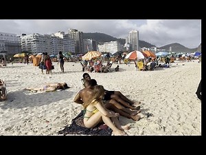 🇧🇷 Nice day at Copacabana beach Brazil | beach walk 4k
