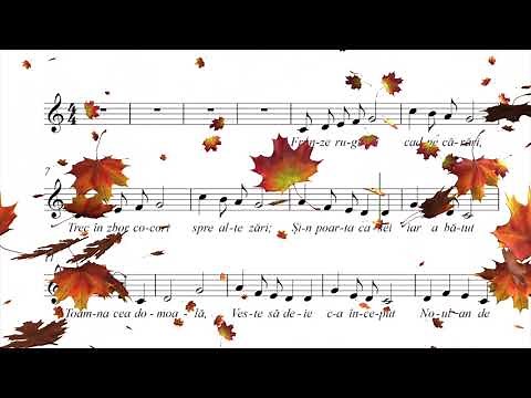 "Frunze ruginii" (Do major) - negativ și partitură