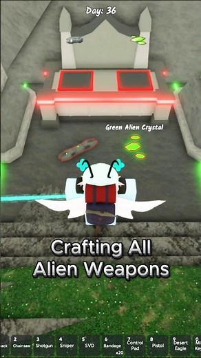 Crafting All Alien Weapons 👽 Survive The Apocalypse #survivetheapocalypse #roblox