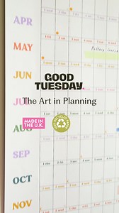 The bestselling year-to-view wall calendar returns for 2026 ⭐ Our 12-month wall planners run from January to December 2026 and are designed to bring clarity to your year. The clean grid layout makes it easy to map out holidays, goals, plans and more. Ideal for anyone who wants to keep life on track - whether that’s work deadlines, family chaos or personal projects. | Good Tuesday