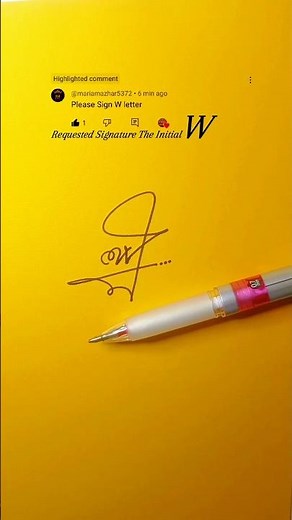 How to sign the initial W?