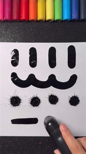 Creating art with a smooth and bold black marker