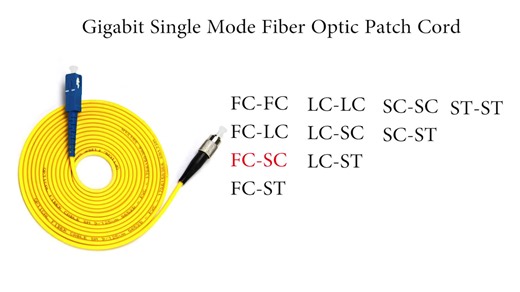 Simplex Duplex G652D SC LC FC ST Connector Jumper SM UPC PC APC 3m LSZH Fiber Optic Patch Cord For CATV Network
