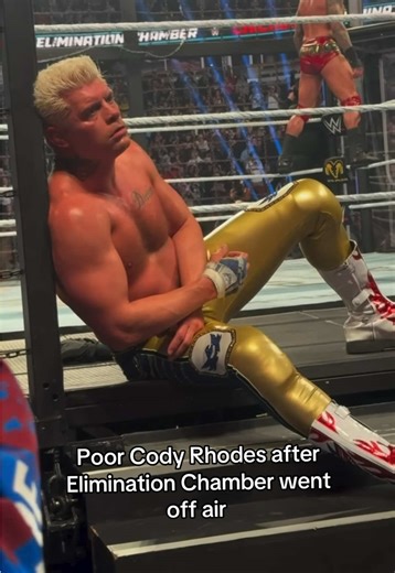 Cody Rhodes after Elimination Chamber went off air pinned by Randy Orton #wwe #codyrhodes #randyorton #eliminationchamber #wrestling