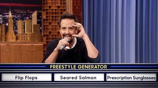 2.8M views · 10K reactions | Lin-Manuel Miranda rap battles The Roots' Tarik in Wheel of Freestyle and announces his next Broadway show Freestyle Love Supreme! | The Tonight Show Starring Jimmy Fallon | Facebook
