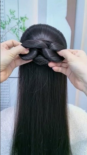 Elegant Half Ponytail Hairstyle Tutorial 💁‍♀️ Easy & Stylish Hair Hack for Girls 💖