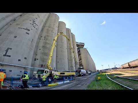 PUMPING CONCRETE at the Grain Terminal: