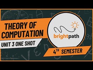 Theory Of Computation Unit 3 ONE SHOT– (4th SEM)