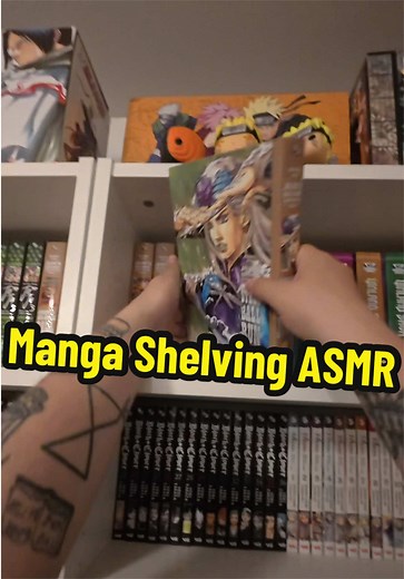 Some more asmr on a rainy friday! #anime #manga #asmr #mangashelving #bookasmr
