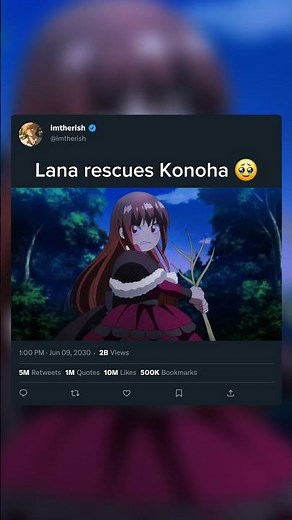 Lana rescues Konoha 🥹 || #anime #shorts #animeedit #fyp #foryou