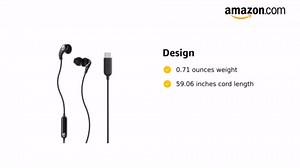 Skullcandy Set USB-C Wired Earbuds with Noise Isolating Fit, in-Line Microphone Call and Track Control for iPhone Android, Ear Gel Sizes Included for Custom Fit - True Black