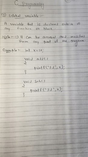 what is global variable?#education #programminglanguage #clanguage #code #engineering