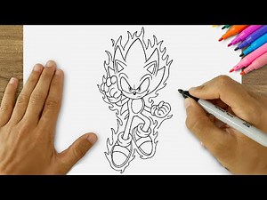 How to Draw Sonic the Hedgehog Easy | Step by Step Cartoon Character Drawing Tutorial