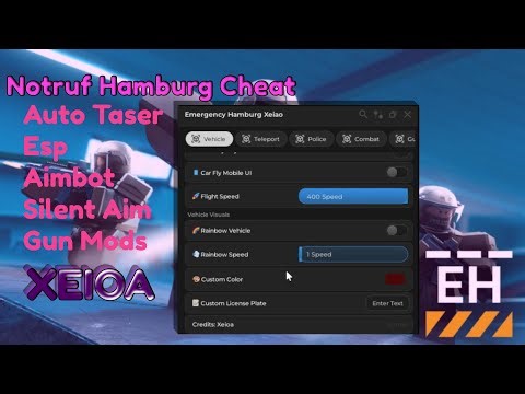Notruf Hamburg Script No key ESp Auto Taser aimbot Inf money Pastbin Xeioa Hack Cheat