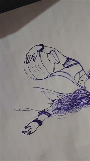 Drawing Indian woman with saree #art #drawing