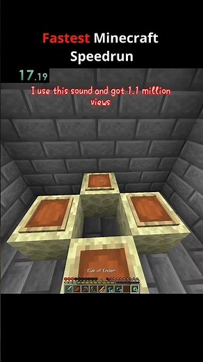 I broke the speedrun record in Minecraft #minecraft #gaming #speedrun