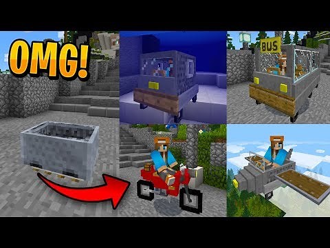 WORKING VEHICLES IN MINECRAFT! (Vanilla Vehicles Addon)