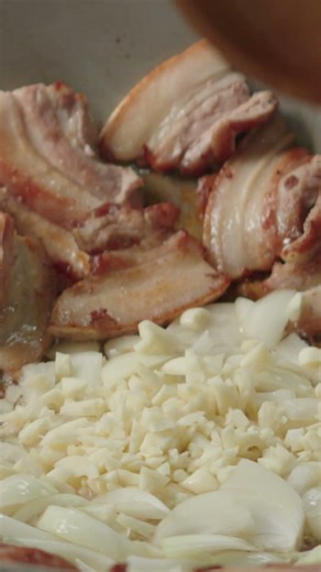 Koreans in the Philippine Province Cooking and Eating Filipino Food Pork Binagoongan