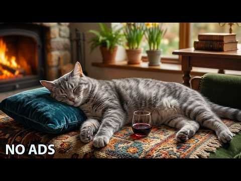 12 Hours Cat Healing Music 🐈 Deep Sleep Cat Music- Sleep With Soothing Piano Sound 🎵 No Ads
