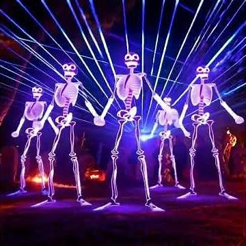 Spooky Scary Skeletons Dance With Disco Lasers #halloween #spooky #skeleton #electronicmusic #music