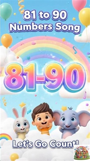 81 to 90 Numbers Song for Kids 🎵 | Learn Counting | #shorts #viral