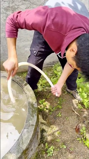 Emptying Water Basins Fast with This Simple Siphon Technique