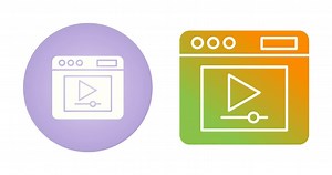Video Player Vector Icon