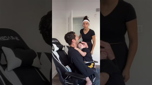 Gaming husband panics when wife arrives during baby’s nap