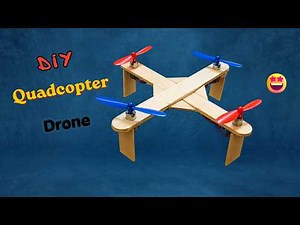 DIY Quadcopter Drone Using Popsicle Sticks 🚁 | Powerful DC Motor Mini Drone That Flies!