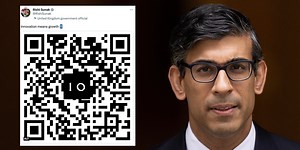 Rishi Sunak celebrates UK ‘innovation’ – by posting a QR code to Twitter