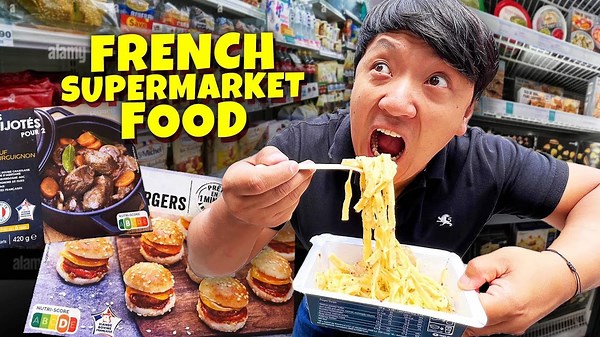 Eating ONLY French FROZEN SUPERMARKET FOOD for 24 HOURS in Paris & it’s AMAZING