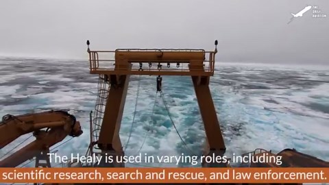 US Billion $ Icebreaker Smashes Thick Ice Blocks Like Nothing