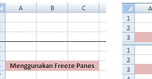 Menggunakan Menu Split Untuk Membagi Layar Sheet Dalam Excel
