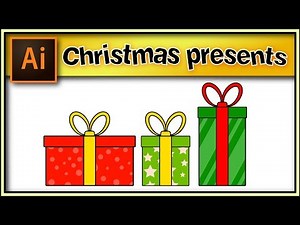 🎁 GIFT BOX set 🎁 Christmas Adobe Illustrator tutorial 🎁