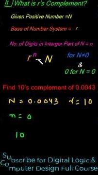 10’s Complement Trick 🔥 | Solve 0.0043 Easily + Shortcut Method | Digital Logic #10scomplement #exam