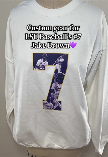 Custom gear for LSU Baseball’s #7 Jake Brown💜 #lsu #lsubaseball #custom #geauxtigers