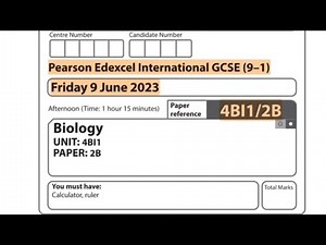 Pearson Edexcel IGCSE Biology, June 2023, Paper 2B
