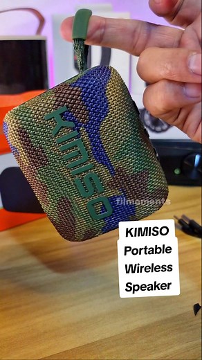 Kimiso M15 Wireless Portable Bluetooth Speaker Hi-Fi Bass Stereo Outdoor/ Indoor Waterproof Speaker 800mAh, 2-3Hours Battery Capacity.