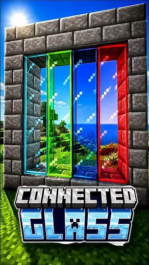 🪟 O MELHOR ADDON DE VIDRO CONECTADO PARA MINECRAFT BEDROCK! #minecraft #addon