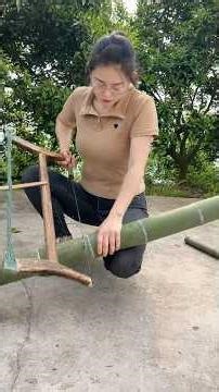 Chinese Flail Making: Traditional Threshing Tool Crafted by a Rural Girl | Full Process