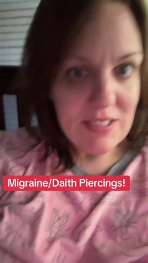 Second time having them pierced. They worked great for 3 years, then I had a stroke and they took them out in the hospital so I could have an MRI! Give me your experience with having them done! #piercings #daithpiercing #migraine