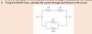 QuestionUsing Kirchhoff's laws, calculate the current through ... | Filo