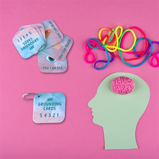 Grounding Cards Keyring, Visual 54321 Technique for Mental Health, Mindfulness or Self Help - Etsy UK