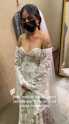 Stunning Lace Wedding Dress Try-On Experience