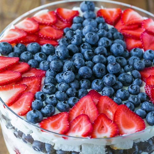 42K views · 652 reactions | NO-BAKE Strawberry Blueberry Trifle...