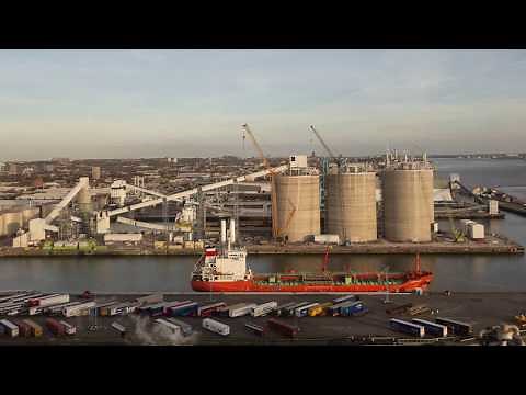 Time lapse construction of the Port of Liverpool Biomass Terminal