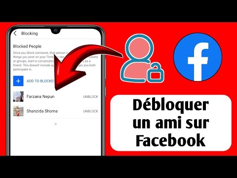 Comment débloquer un ami Facebook